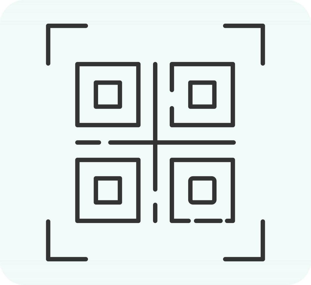 QR Code Icon In Blue Color. vector