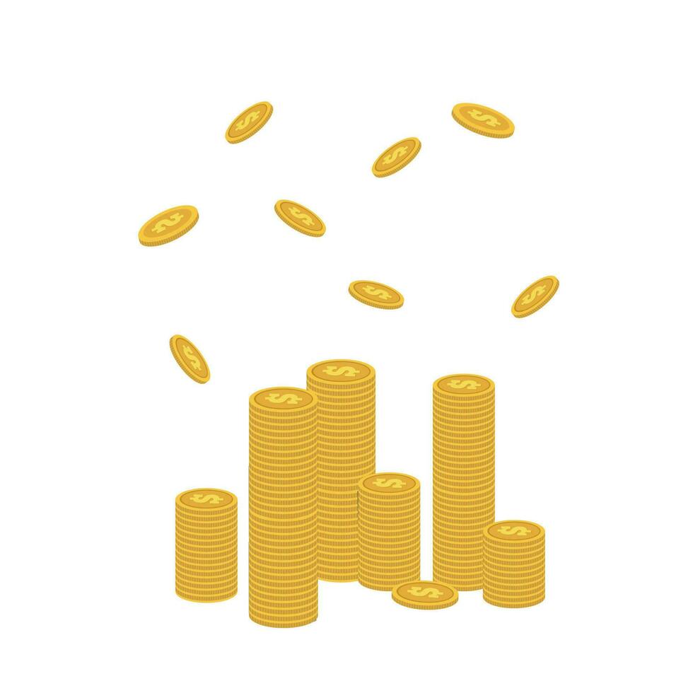 Illustration material of an image of coins, points, and money accumulating vector