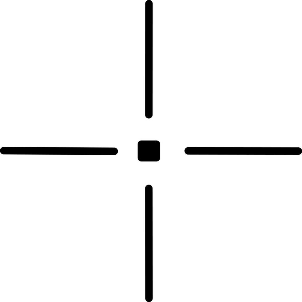 Crosshair pointer in flat style. vector