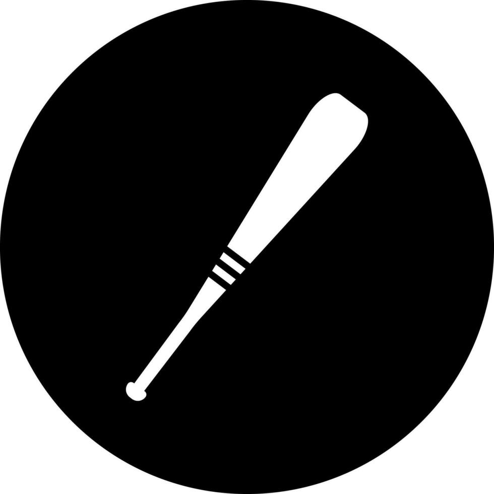 Base bat icon in Black and White color. vector