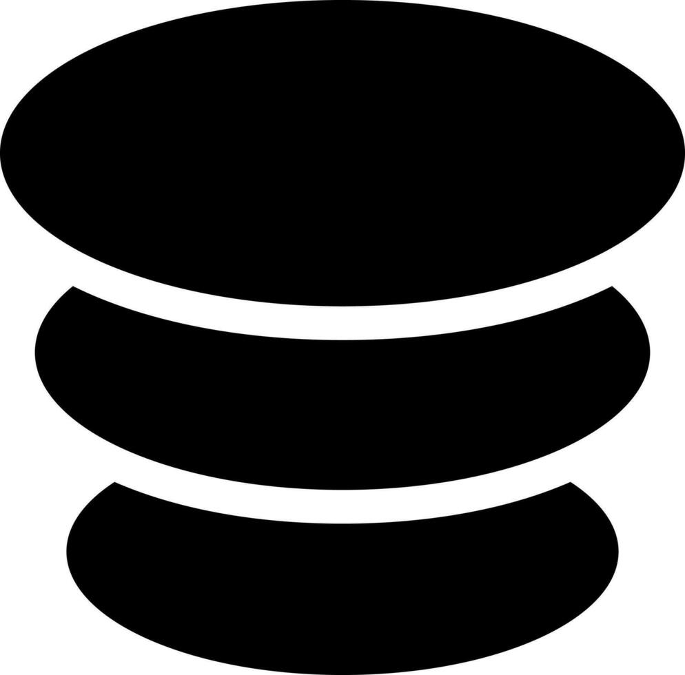 Glyph spa stones icon in Black and White color. vector