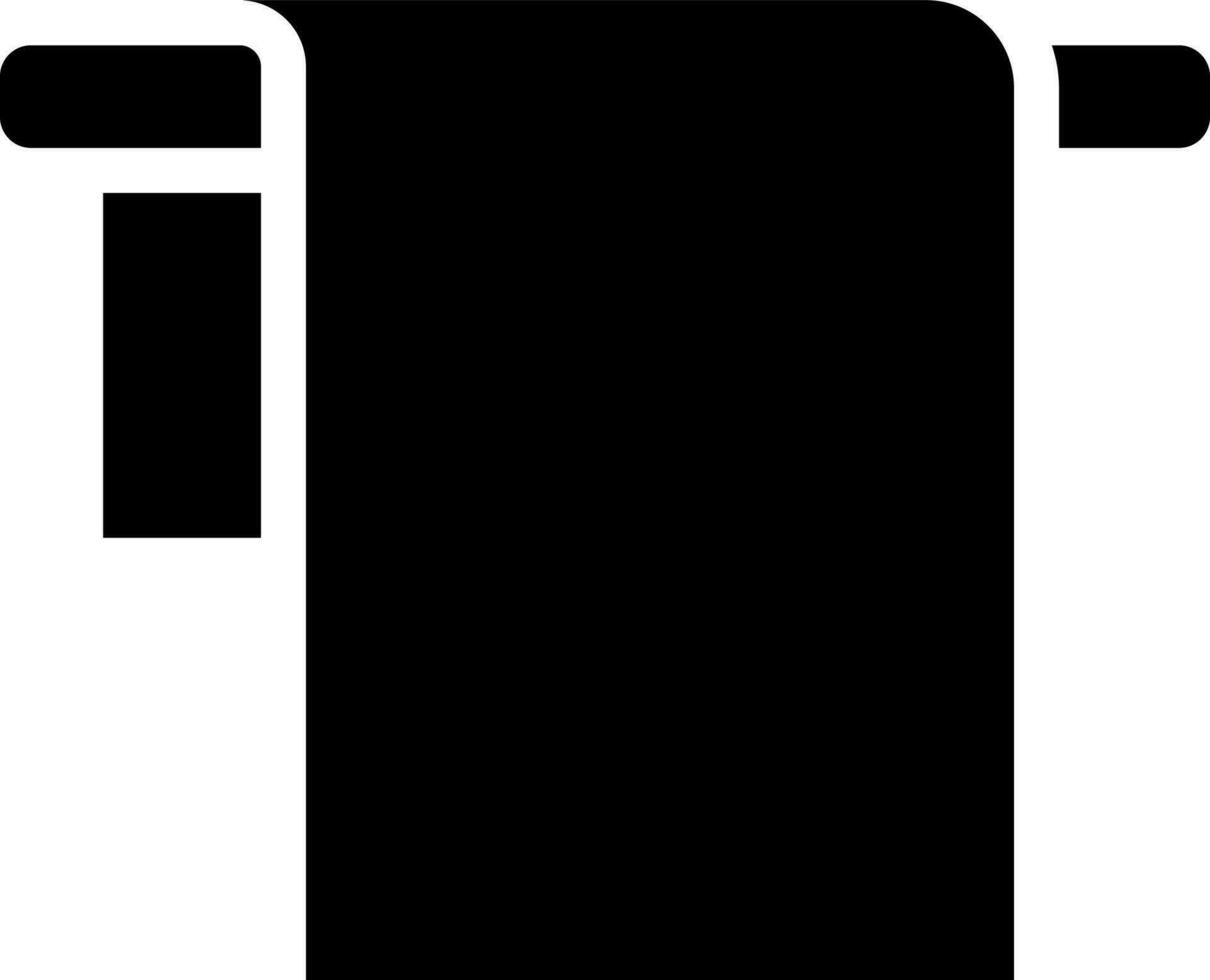 Illustration of towel icon in Black and White color. vector