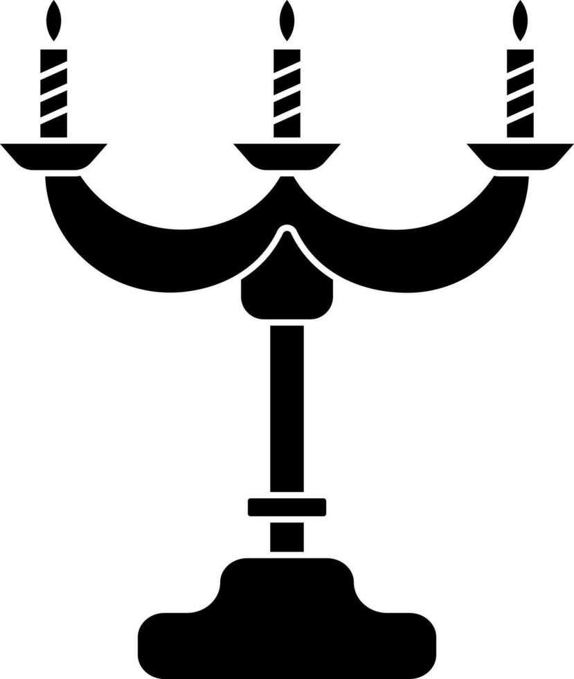 Vector sign or symbol of candle stand.