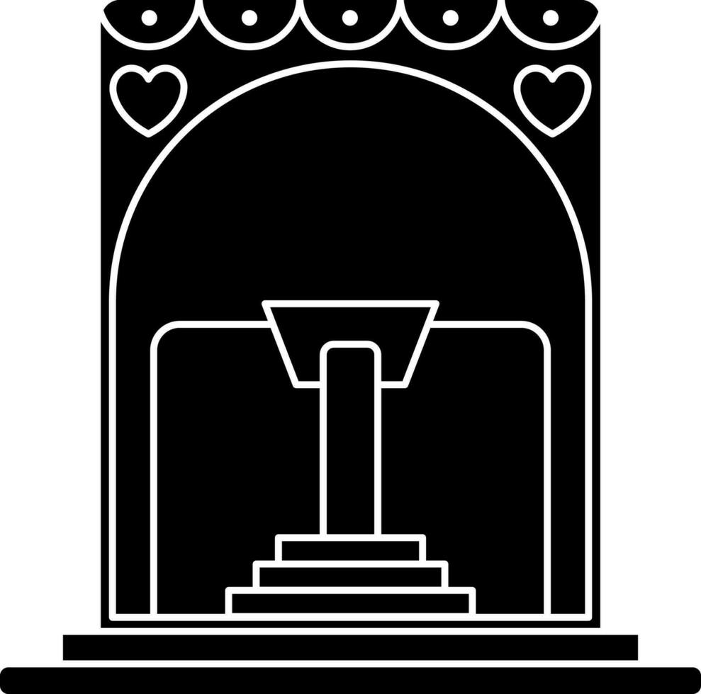 Wedding stage icon or symbol. vector