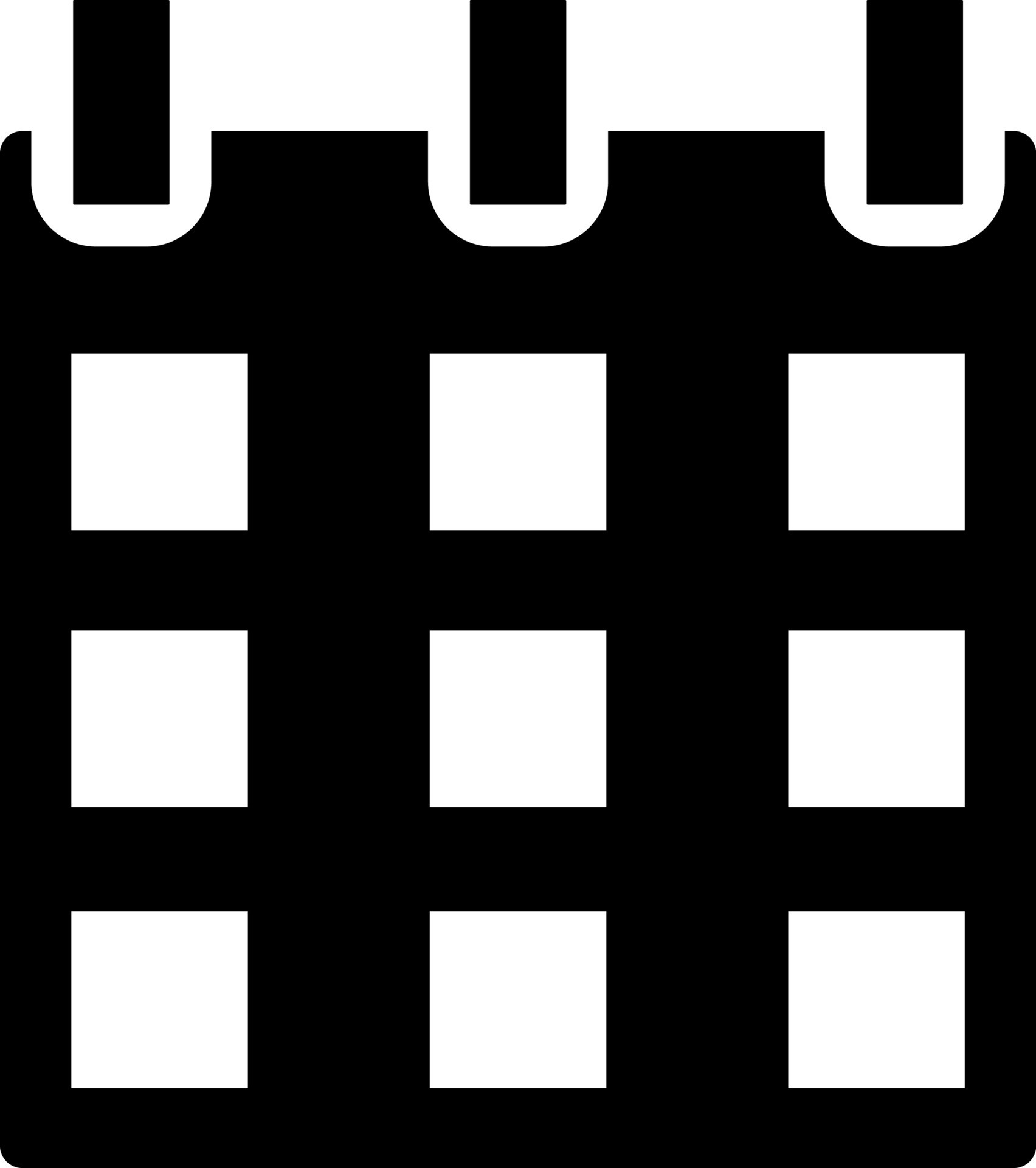 Calendar icon or symbol in Black and White color. 24334617 Vector Art