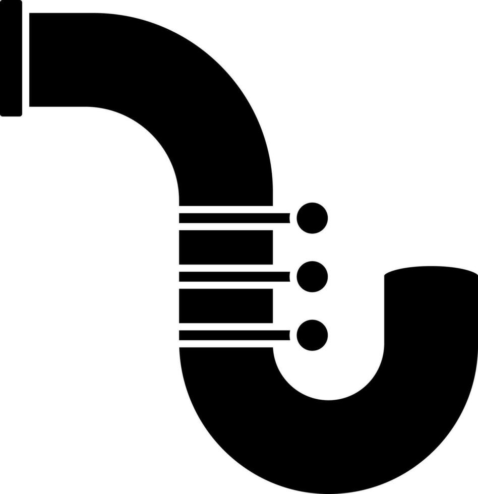 saxofón icono o símbolo en plano estilo. vector