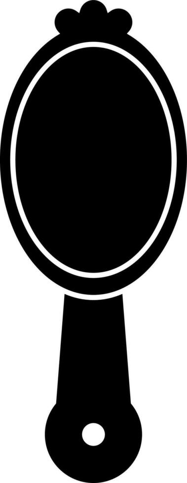 Illustration of mirror icon in Black and White color. vector