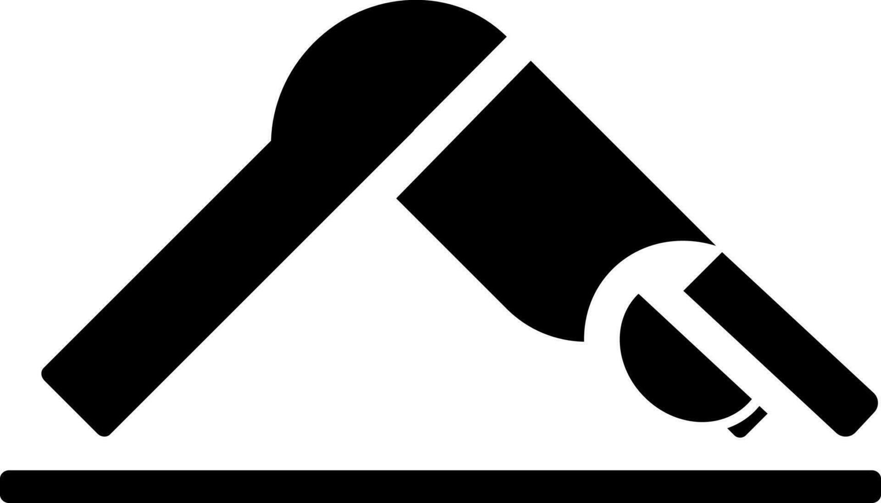 Downward dog position icon in Black and White color. vector