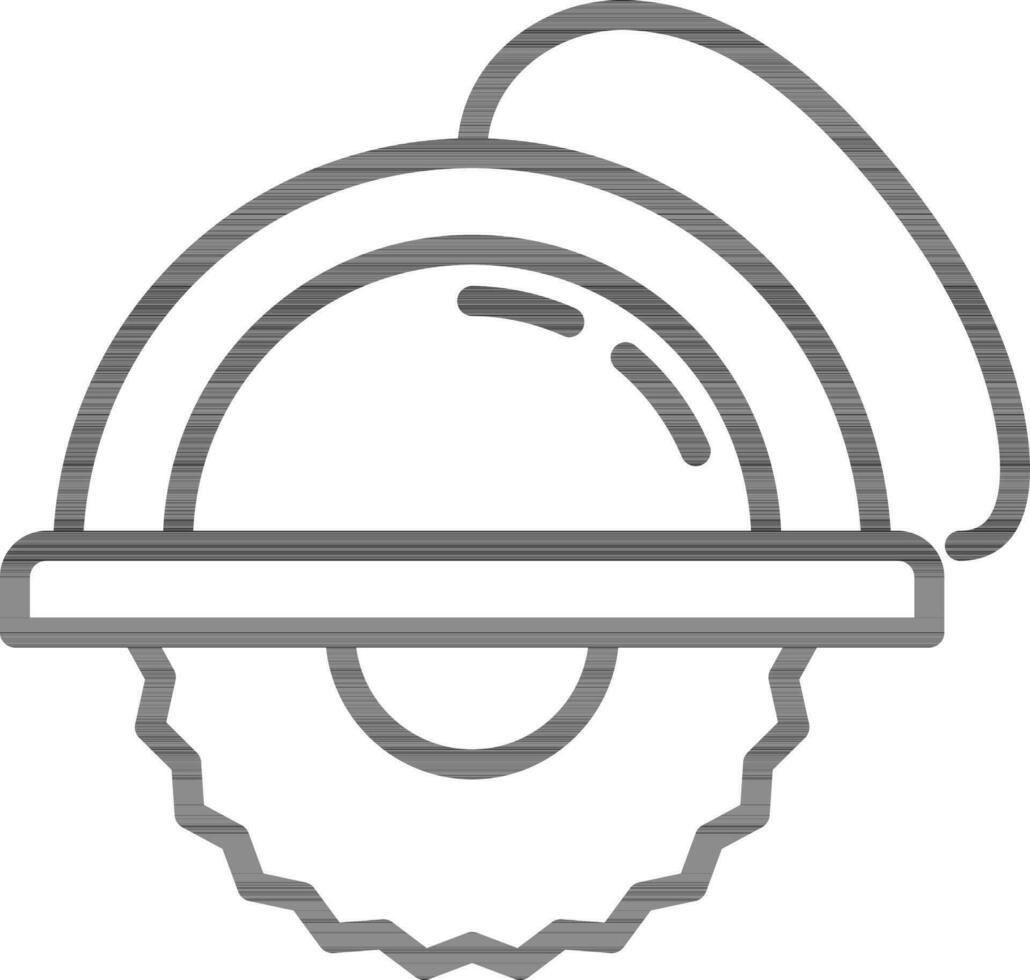 Line Art Illustration of Miter Saw Icon. vector