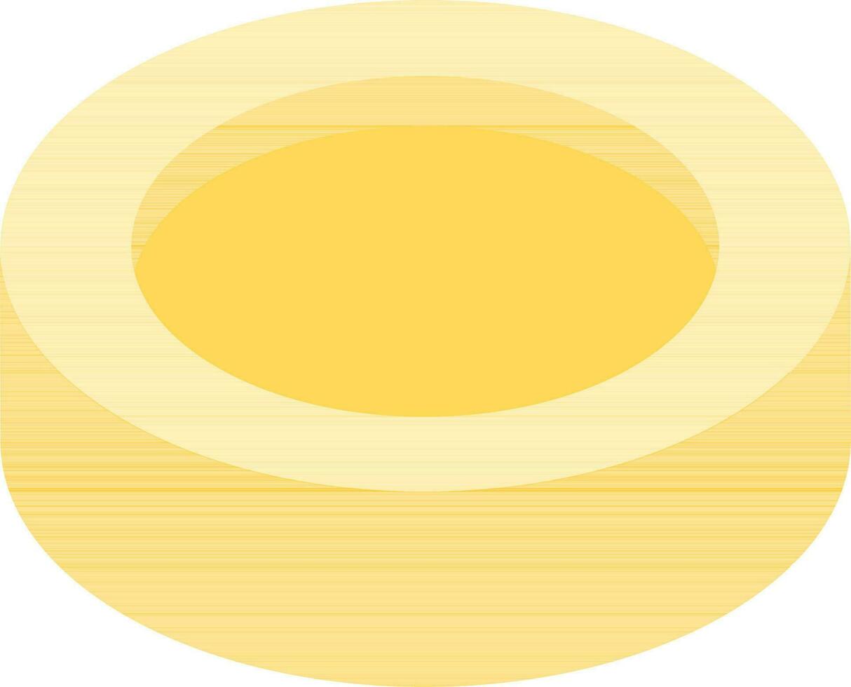 3D Isometric Yellow Coin Icon on White Background. vector