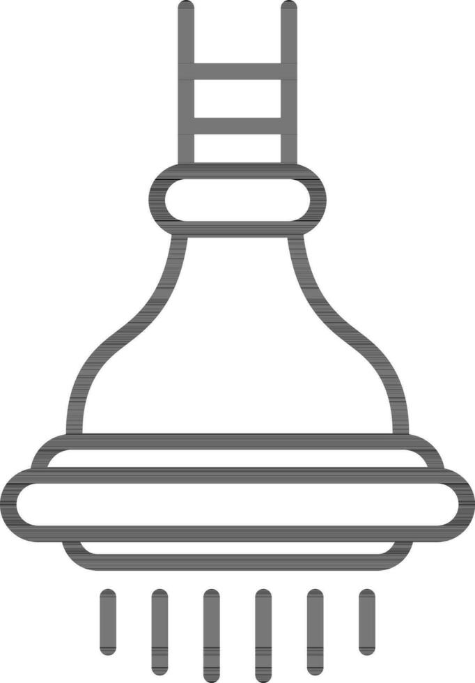 Line Art Illustration of Shower Icon. vector