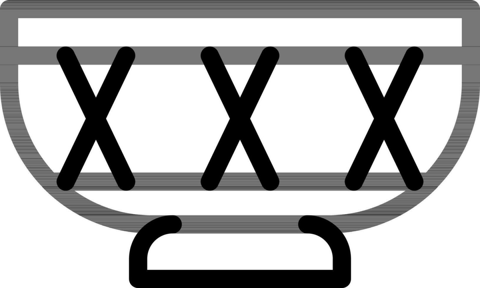 Black line art illustration of drum icon . vector