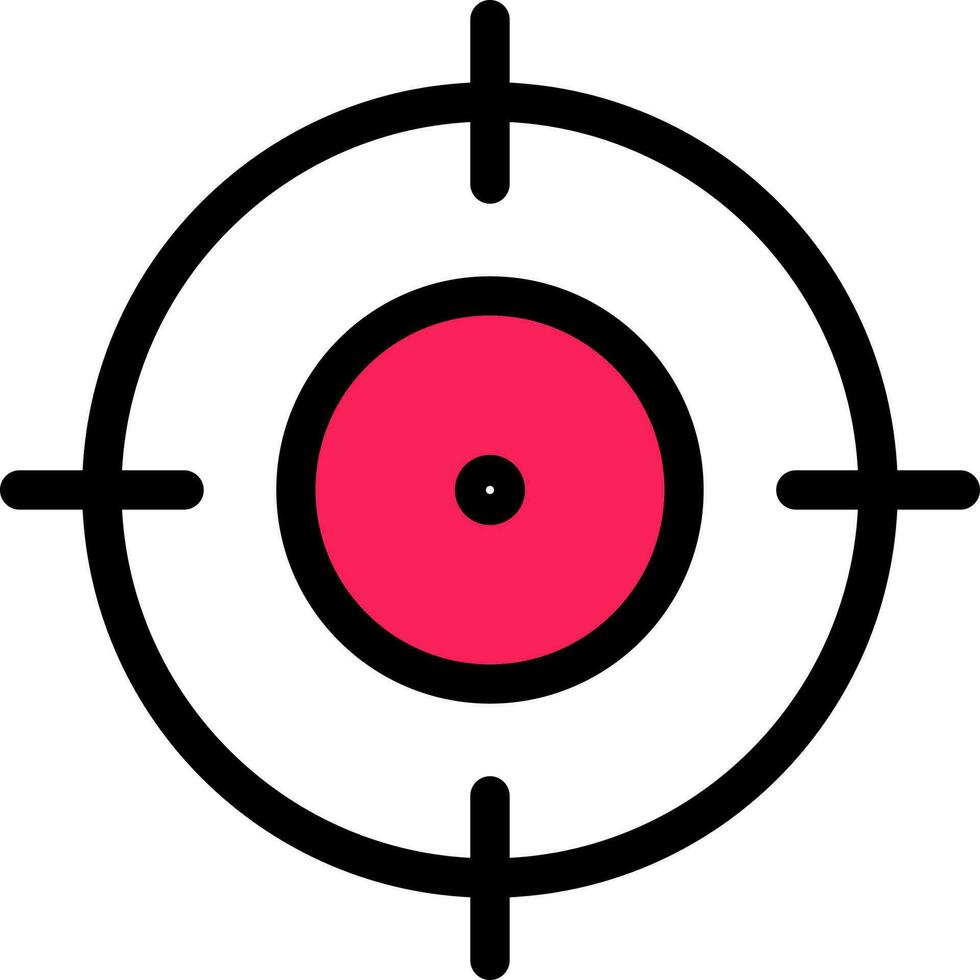 Illustration of Target or Aim Icon in Flat Style. vector