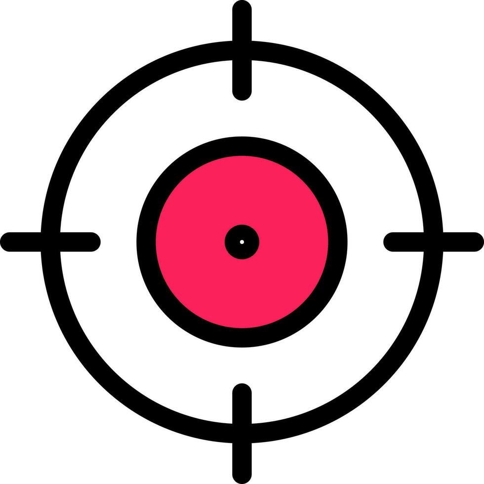 Illustration of Target or Aim Icon in Flat Style. vector