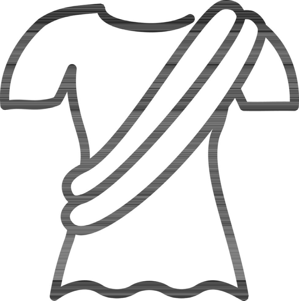 Roman Toga Icon in Black Outline. 24334885 Vector Art at Vecteezy