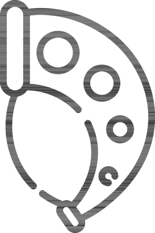 Black Line Art Illustartion of Tutari Icon. vector