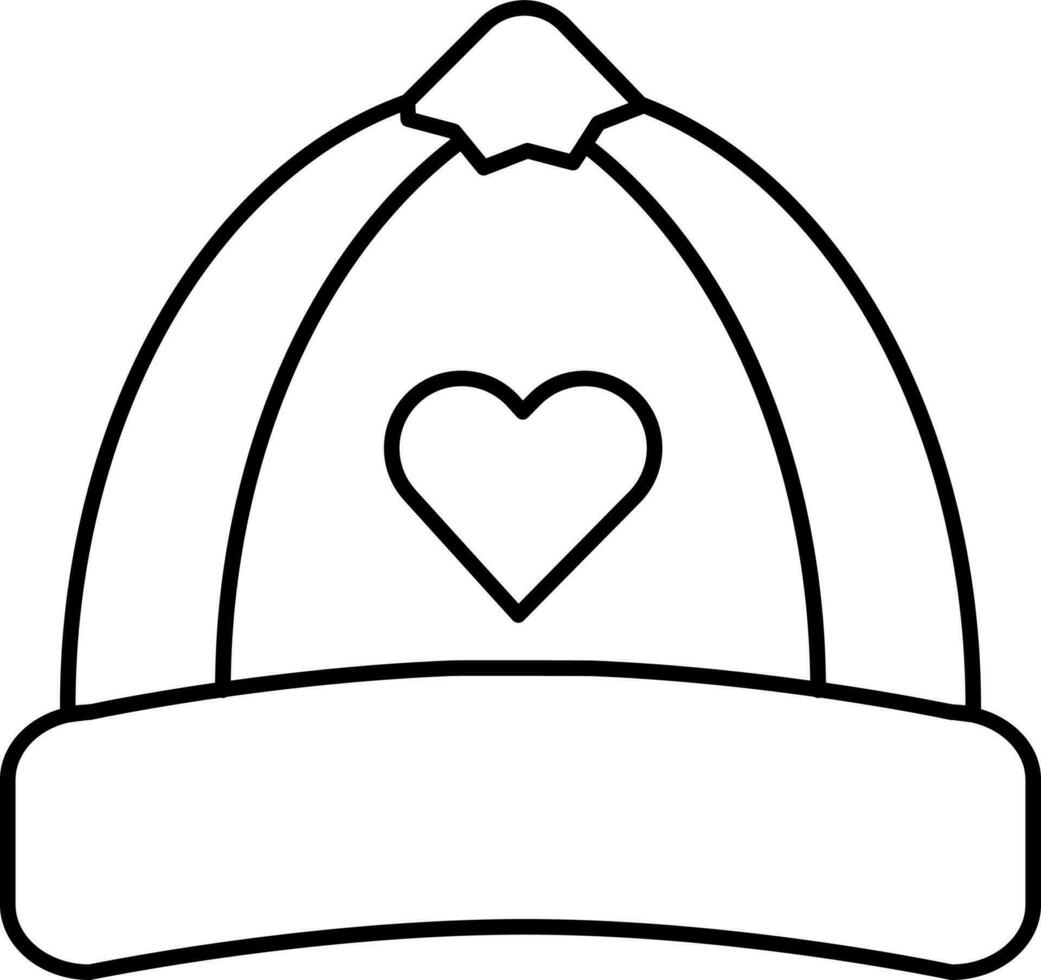 Isolated Winter or woolen Cap in Flat Style. vector
