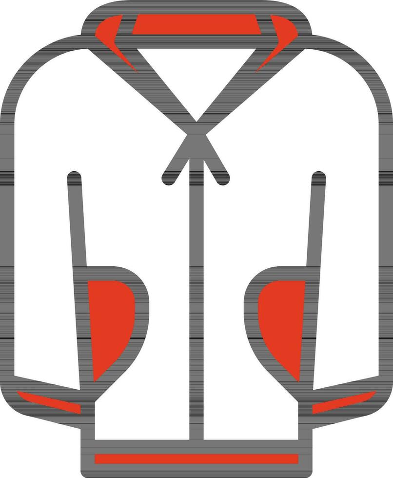 Illustration of Jacket Icon in Flat Style. vector