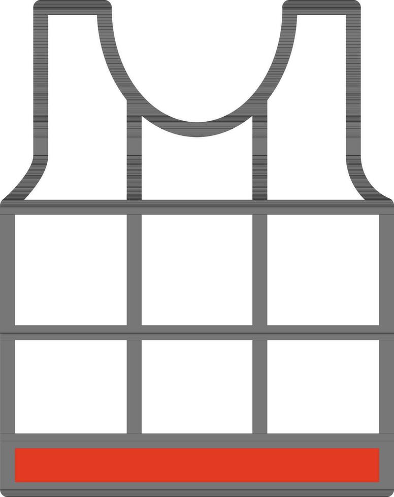 Isolated Flat Tank Top in Flat Style. vector