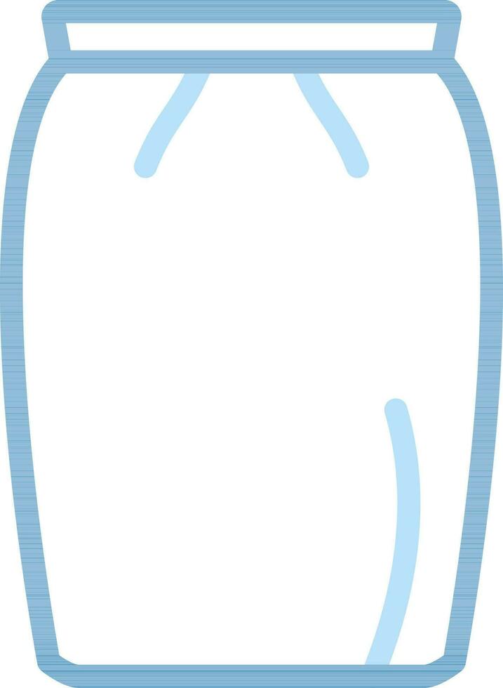 Slit Skirt Icon In Flat Style. vector