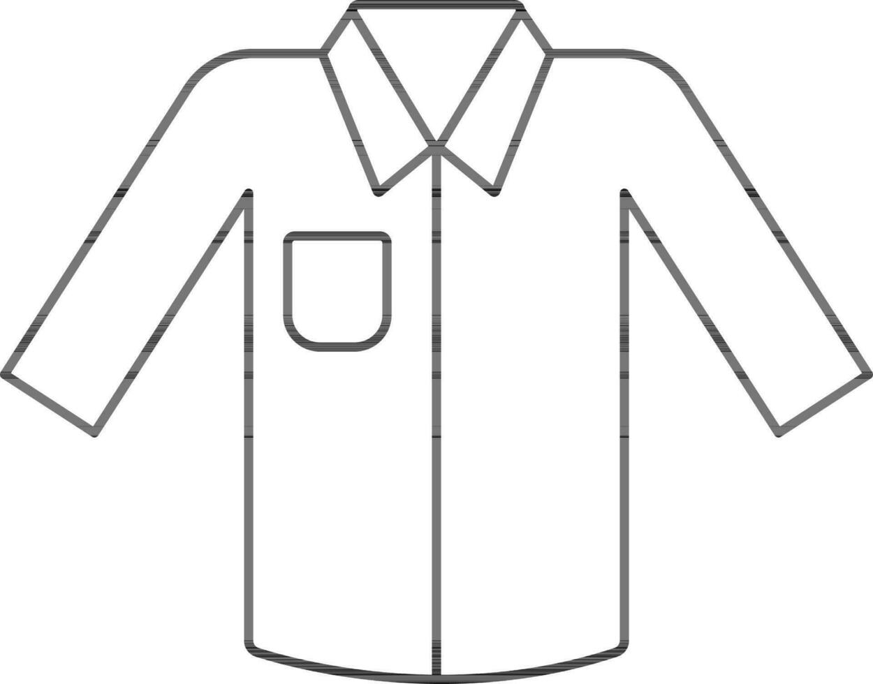 Shirt Vector Illustration In Thin Line.