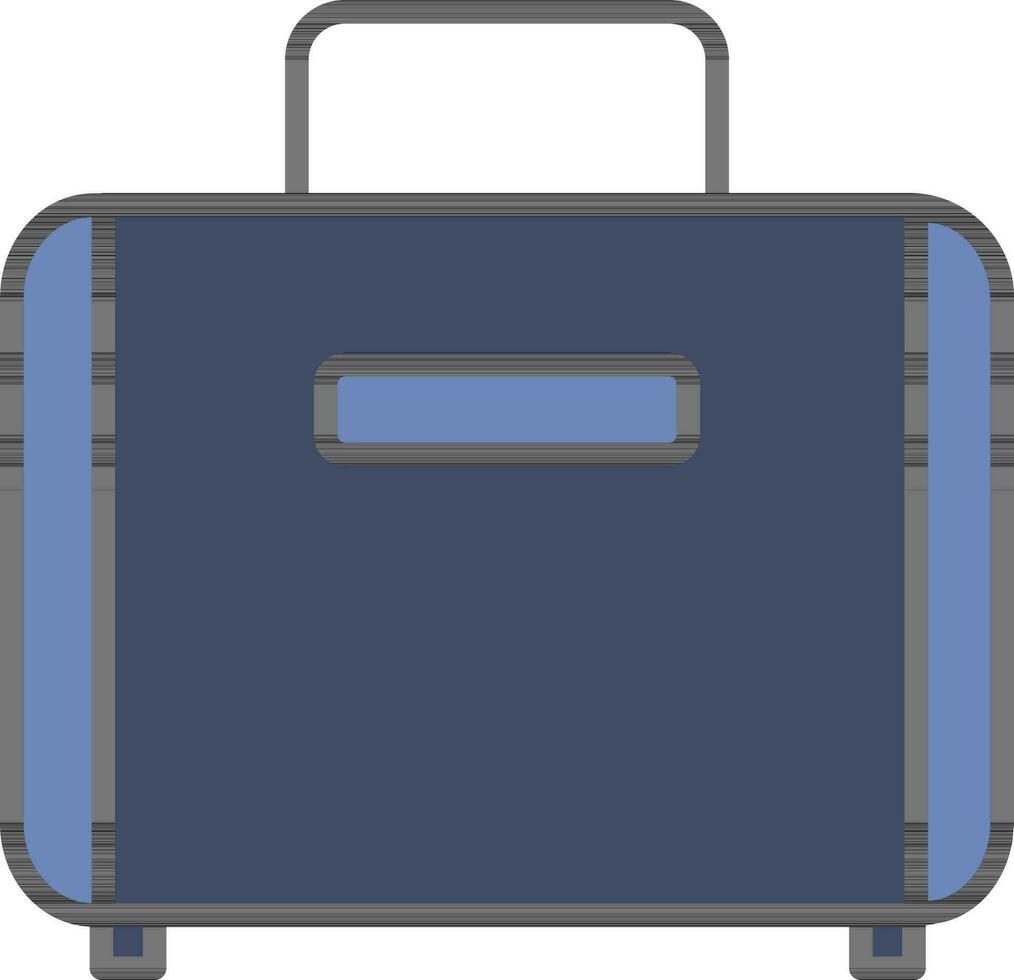 Suitcase Icon In Blue Color. vector