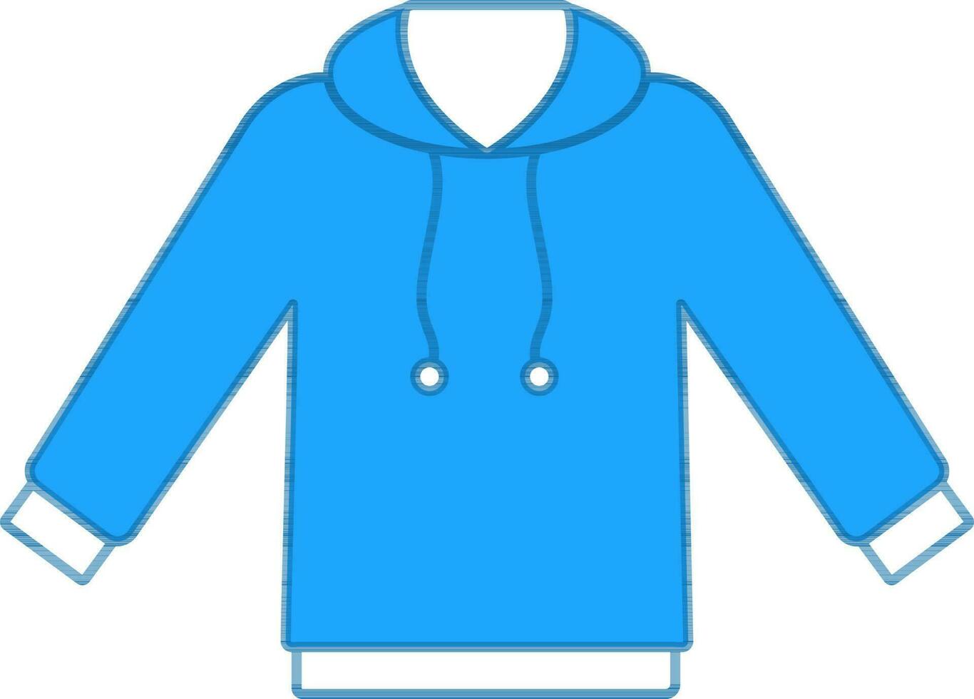 capucha icono en azul y blanco color. vector