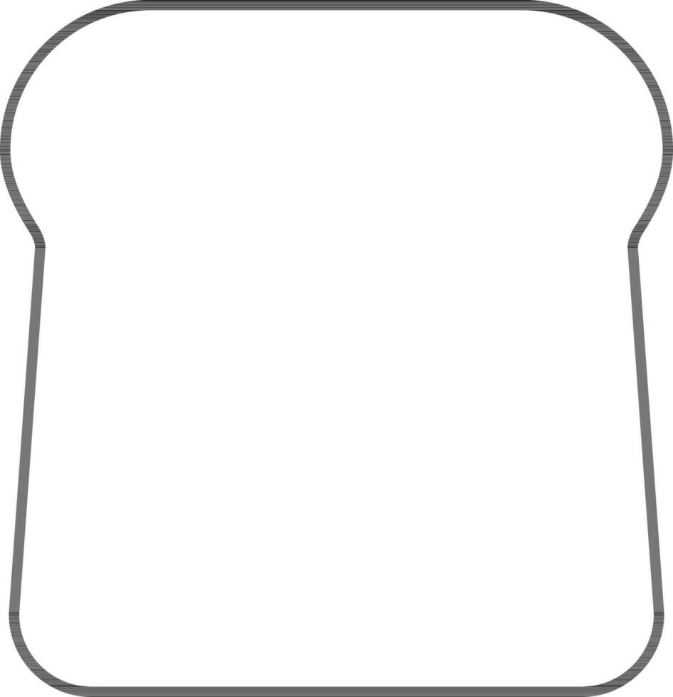 Bread Icon In Thin Line Art. vector