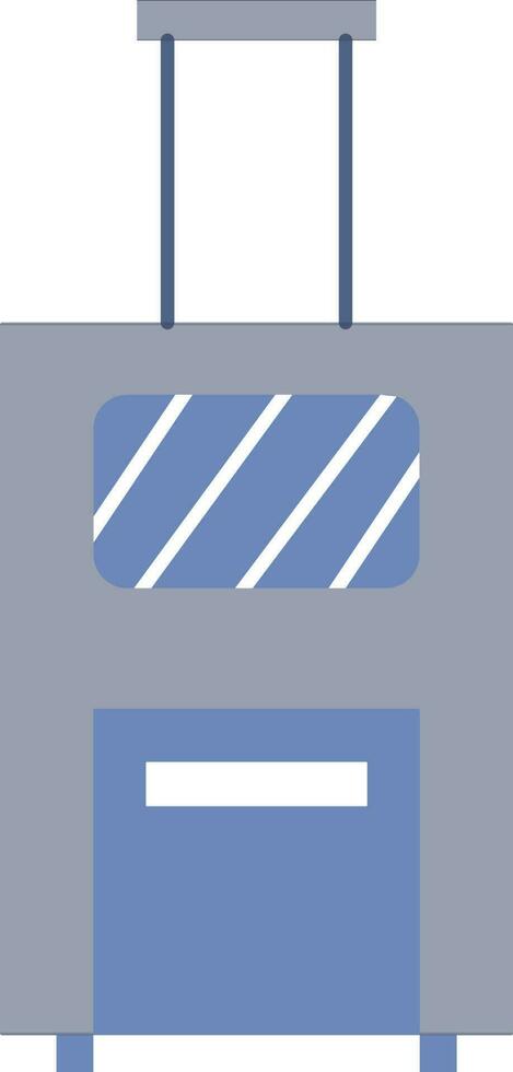 Luggage Icon In Blue And White Color. vector