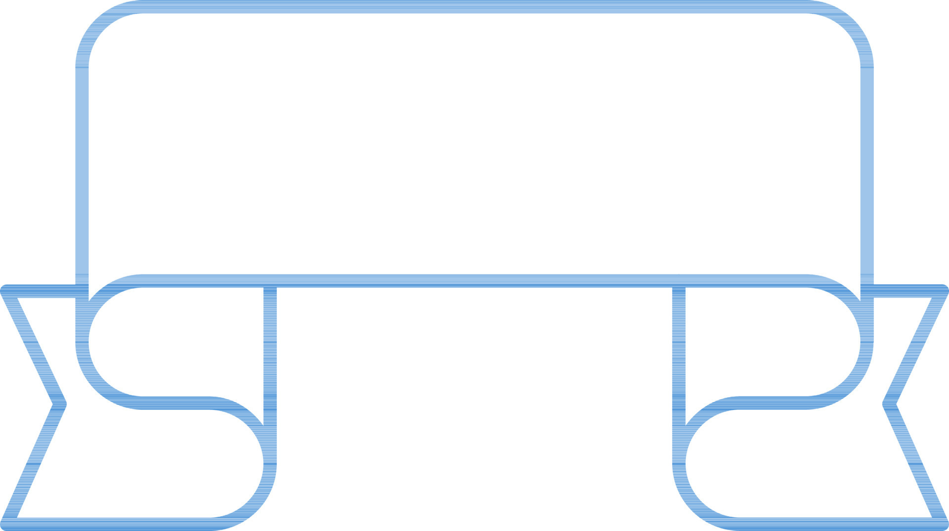 Blue Line Art Illustration of Blank Ribbon Icon. 24335296 Vector Art at
