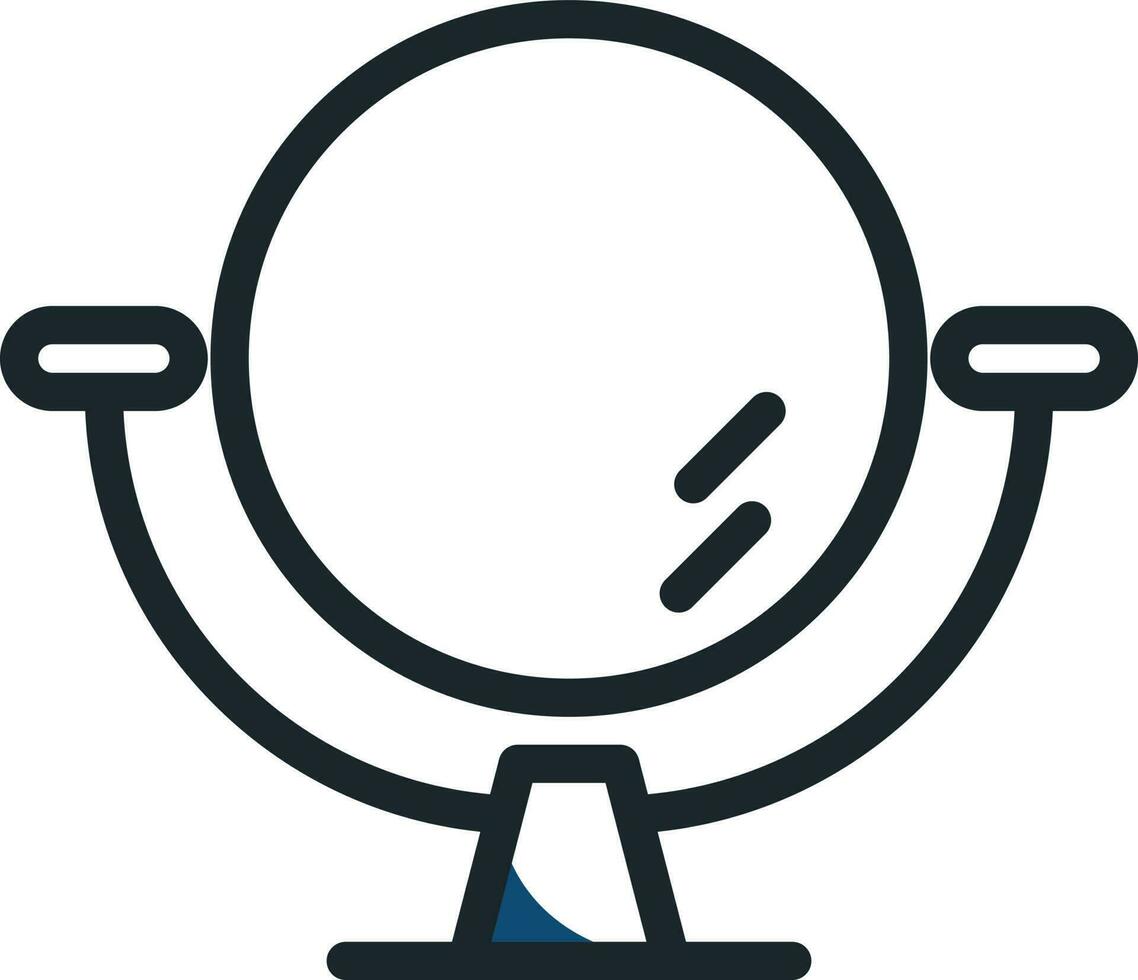 Isolated Retro Mirror Icon in Flat Style. vector