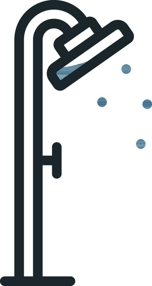 Illustration of Shower Icon in Flat Style. vector