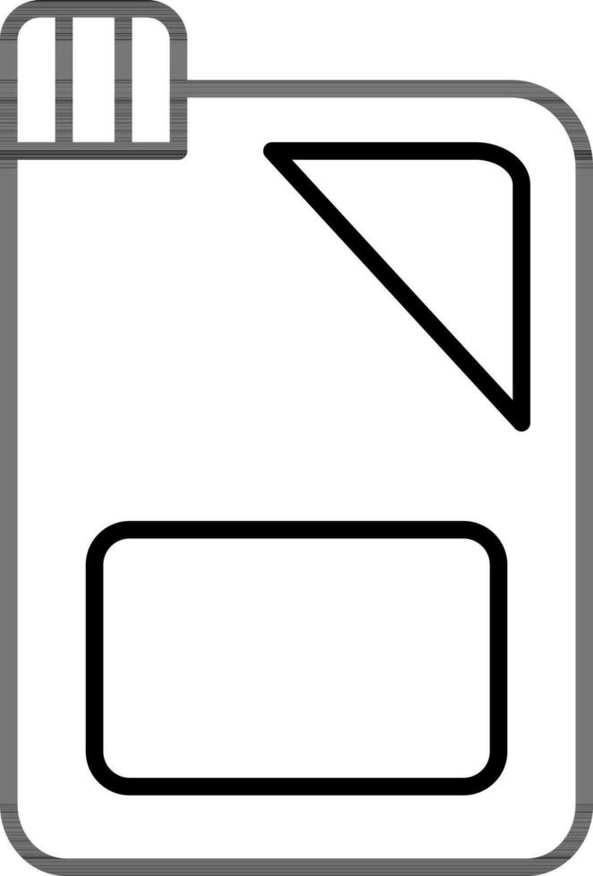 frasco icono o símbolo en negro línea Arte. vector