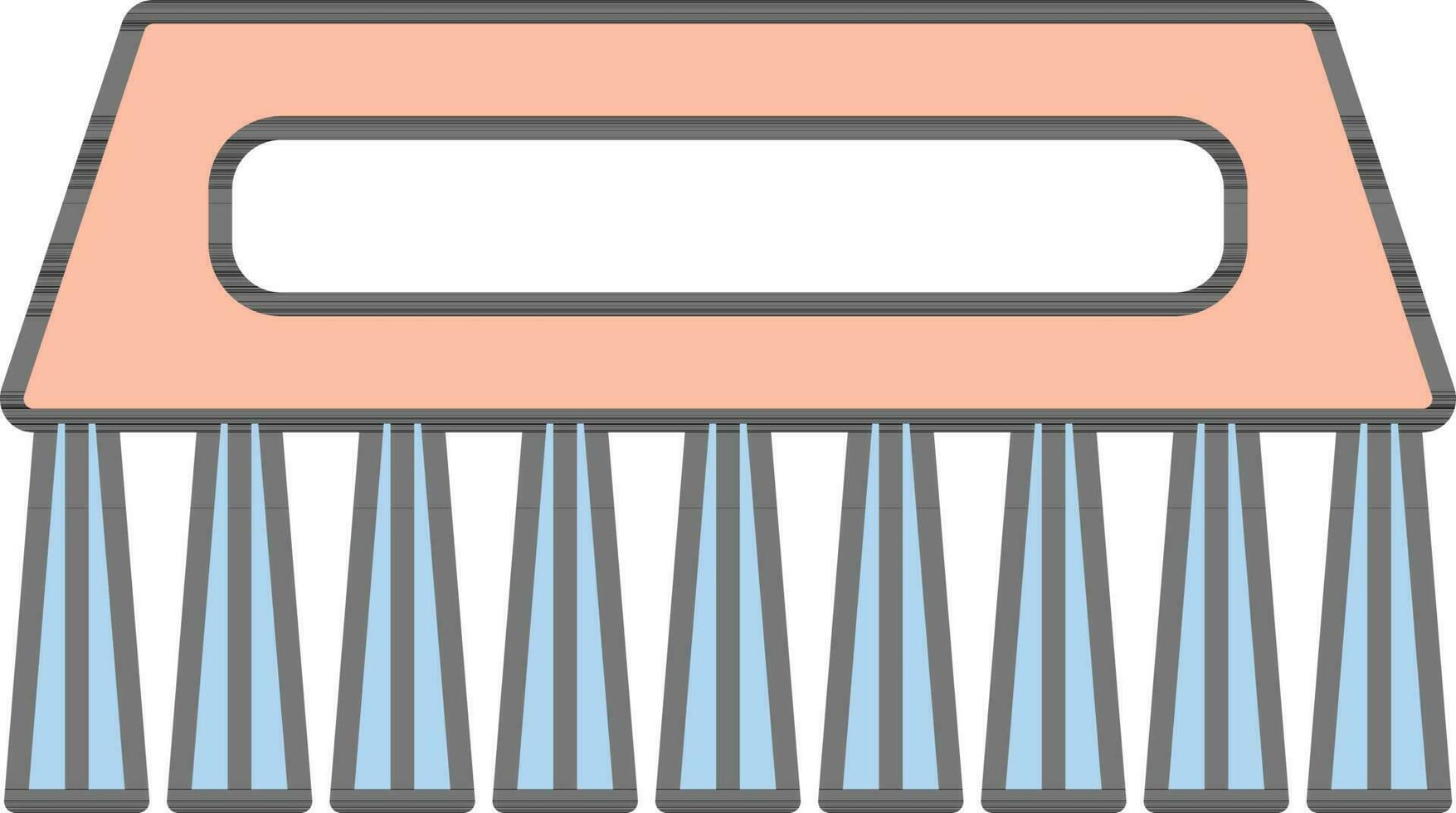Scrub Or Cleaning Brush Icon In Flat Style. vector