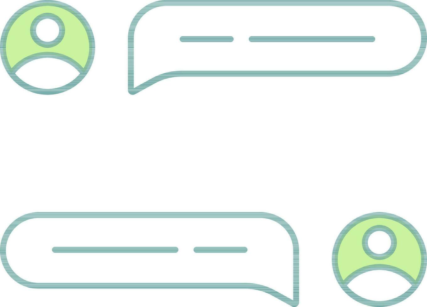 User Chat Icon In Green And White Color. vector