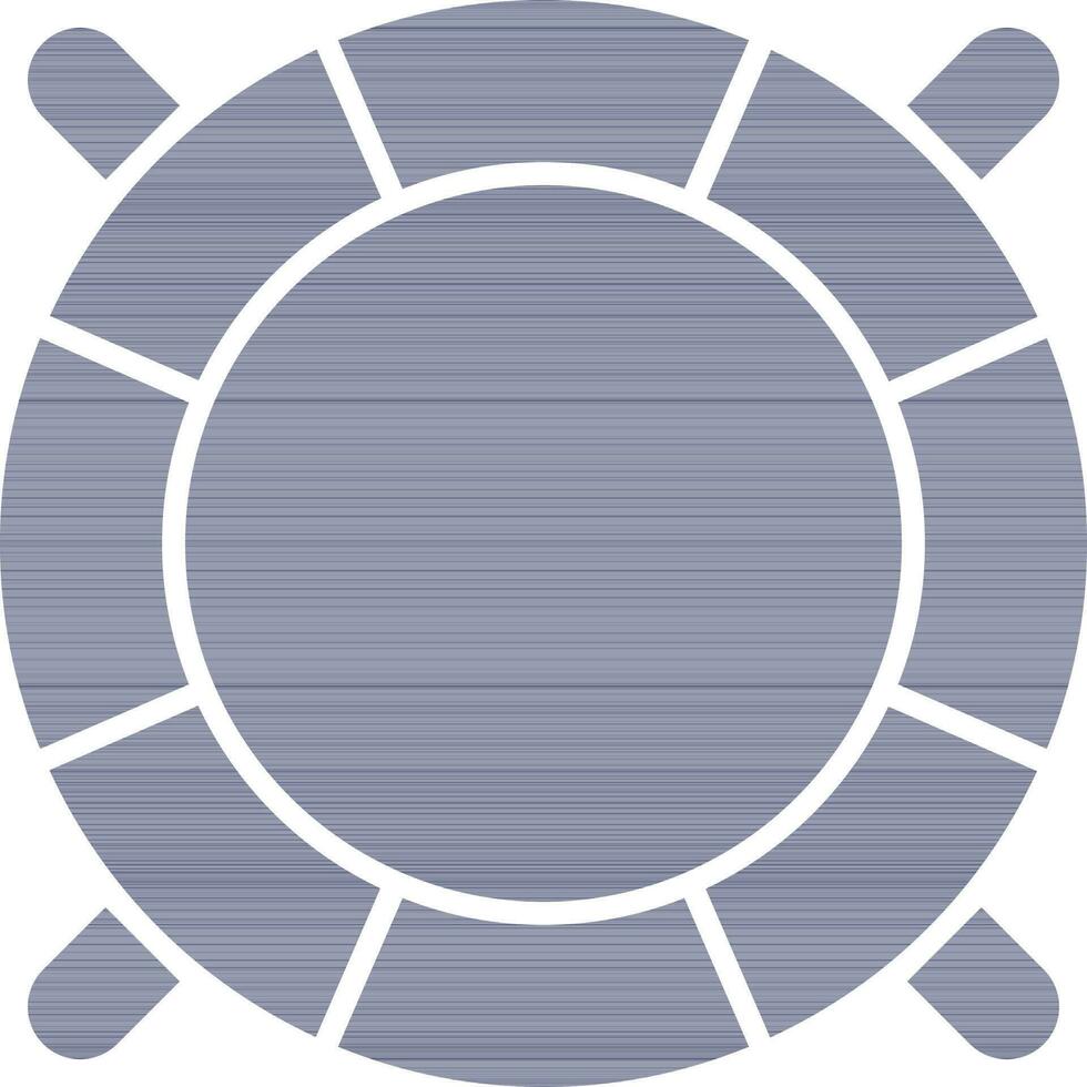 Life Saver Icon In Blue And White Color. vector