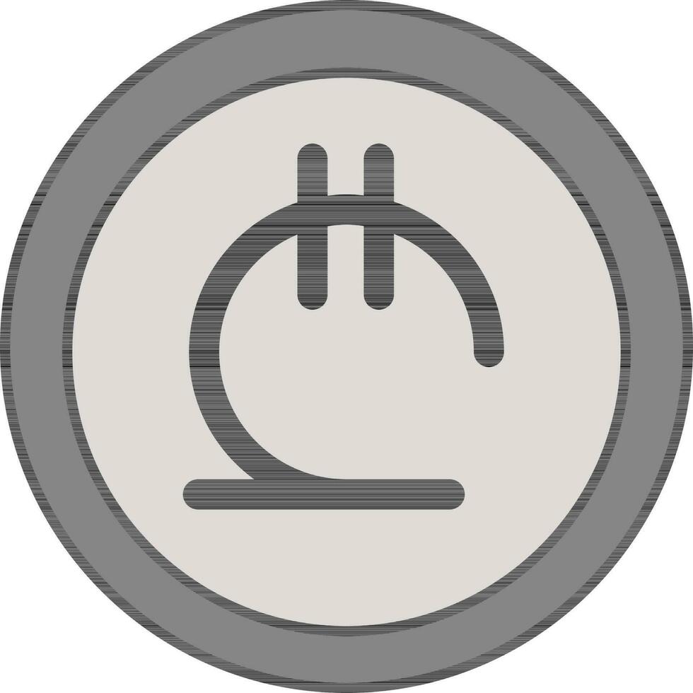 Isolated Lari Coin Icon in Gray Color. vector