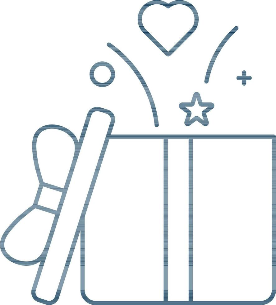 Vector Illustration of Open Gift Box Icon.