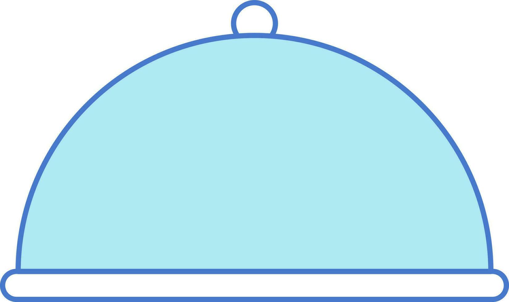 Cloche Icon In Blue And White Color. vector