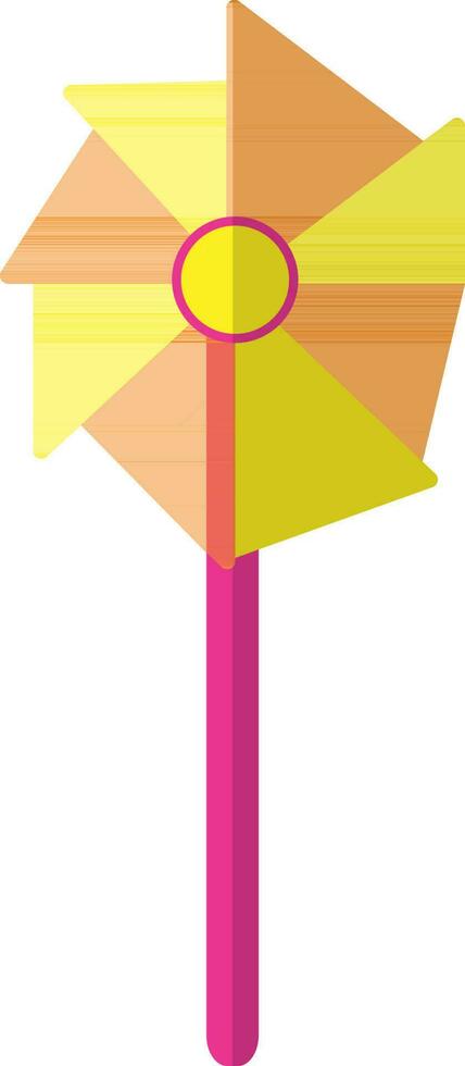 Illustration of a wind mill toy. vector