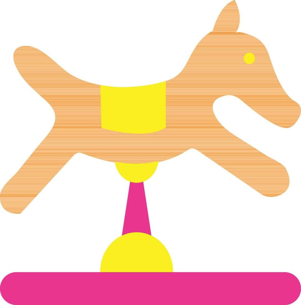 Illustration of a swing horse. vector