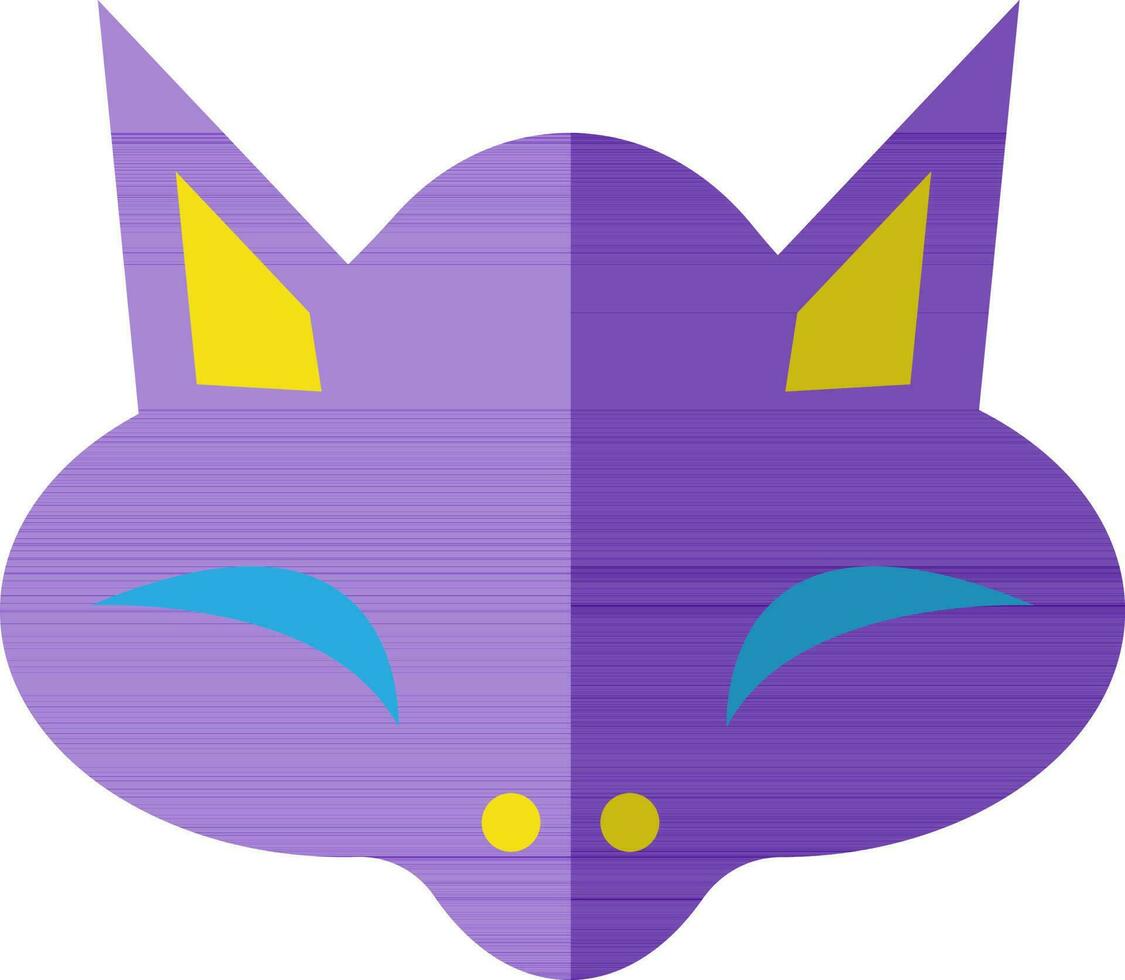 Character of a cat in flat style. vector