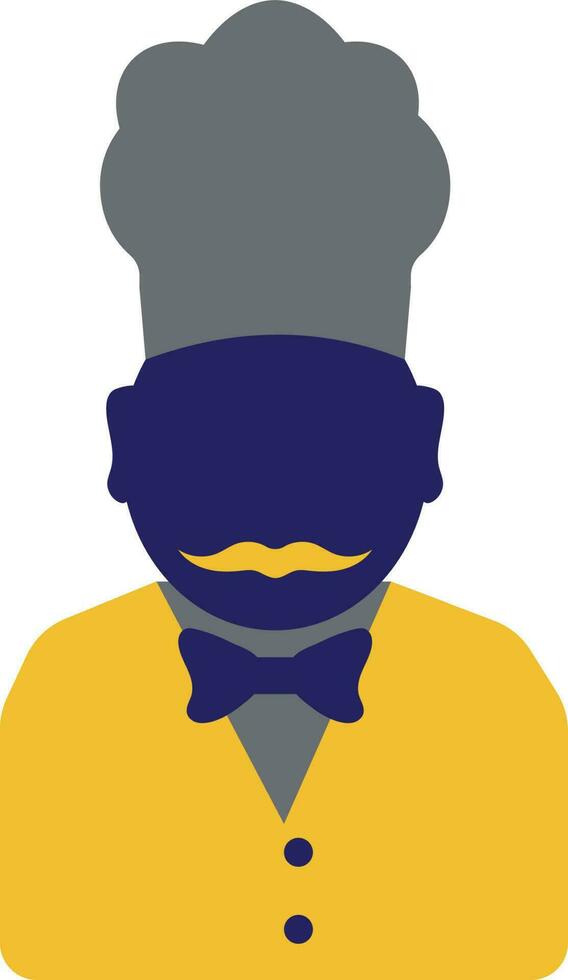 Character of faceless chef. vector