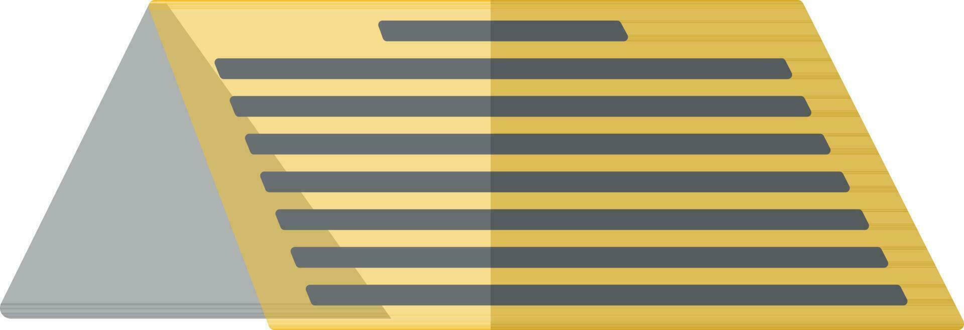 Yellow and grey calendar in flat style. vector