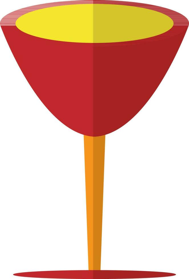 Cocktail glass in red and orange color. vector