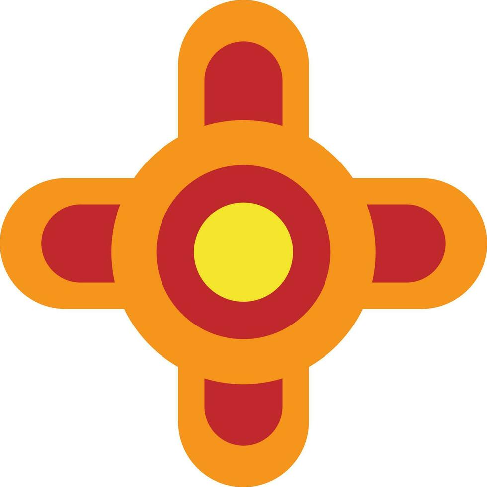Flat style spotlight in orange and red color. vector