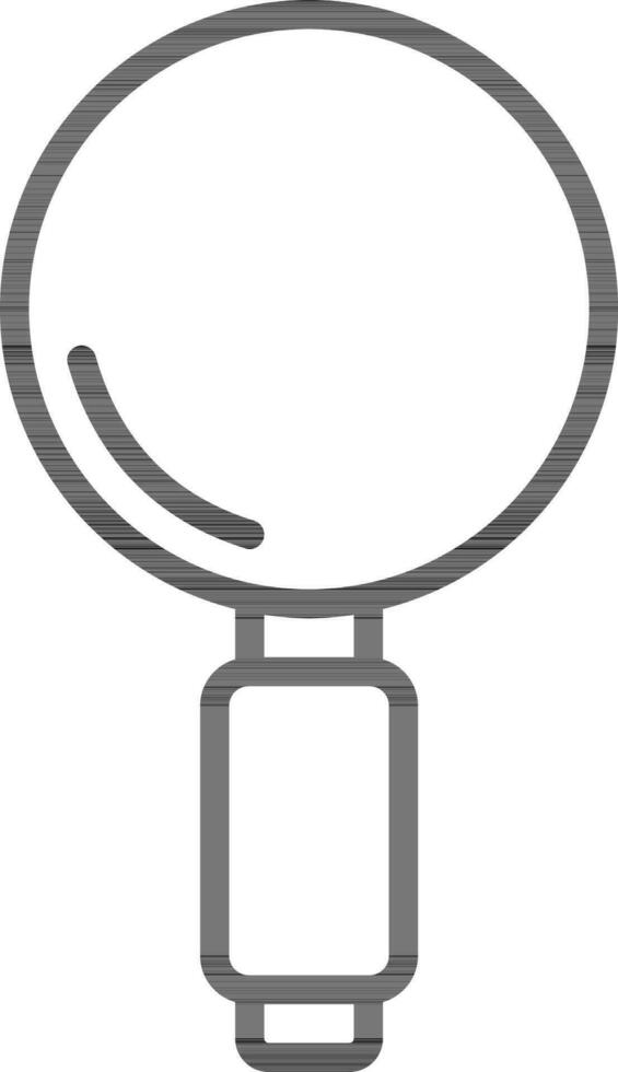 Magnifying Glass Icon In Line Art. vector