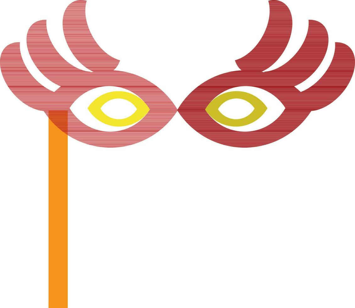 Masquerade in red and orange color. vector