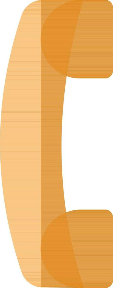 Orange phone on white background. vector