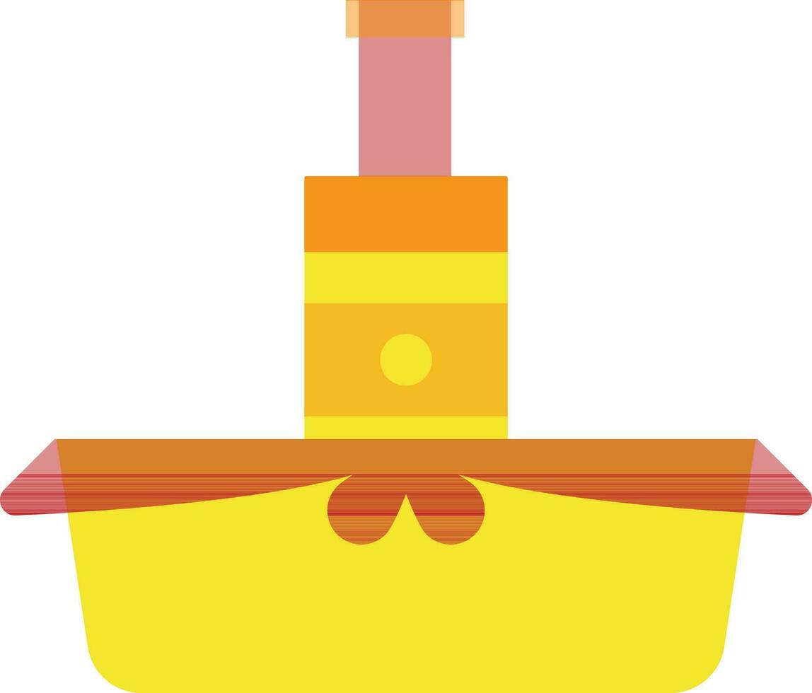 Red and orange champagne bottle in yellow bucket. vector